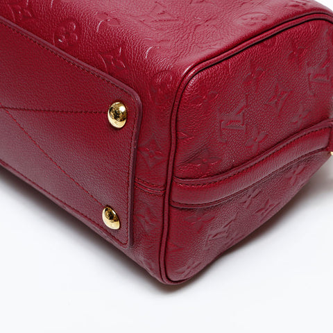 LOUIS VUITTON 2012 Speedy 25 Bandouliere Monogram Empreinte Handbag Red WS20385