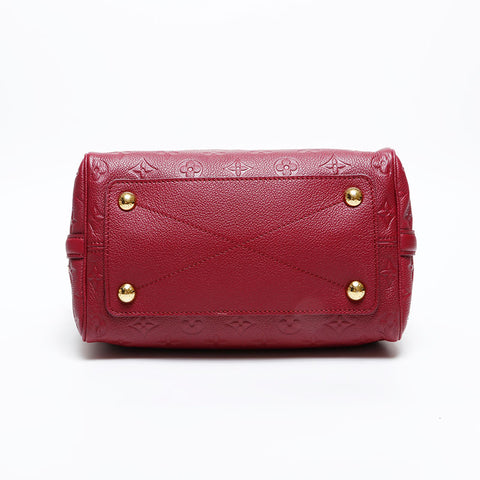 LOUIS VUITTON 2012 Speedy 25 Bandouliere Monogram Empreinte Handbag Red WS20385
