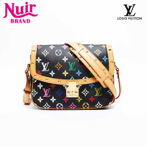 LOUIS VUITTON Monogram multi-colored sologne Shoulder Bag Black multicolor WS20386