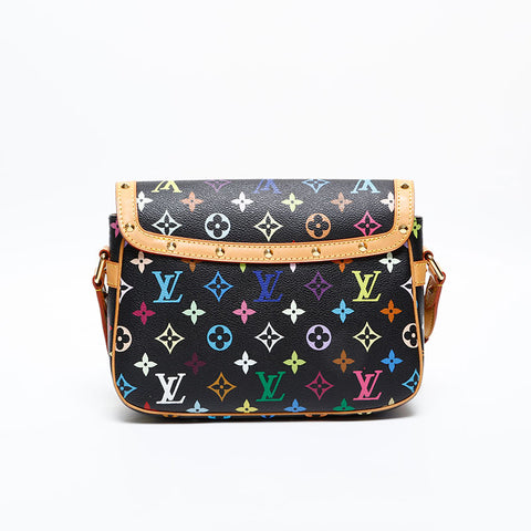 LOUIS VUITTON Monogram multi-colored sologne Shoulder Bag Black multicolor WS20386
