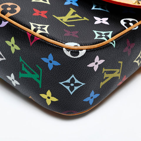 LOUIS VUITTON Monogram multi-colored sologne Shoulder Bag Black multicolor WS20386