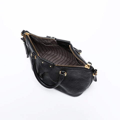 LOUIS VUITTON 2016 Monogram Empreinte Mazarine PM Handbag black WS20388