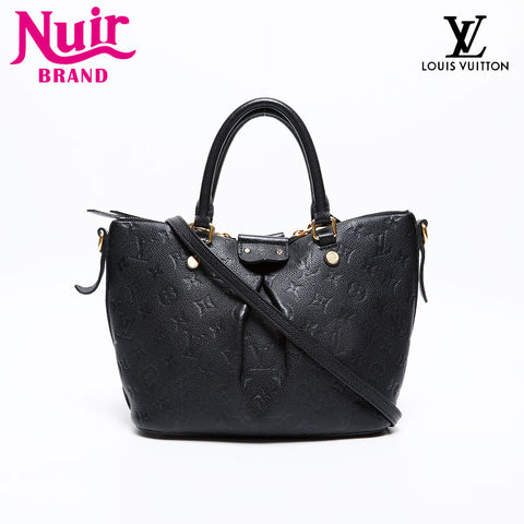 LOUIS VUITTON 2016 Monogram Empreinte Mazarine PM Handbag black WS20388