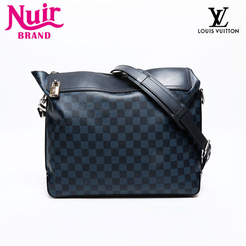 LOUIS VUITTON 2015 Damier Cobalt Messenger Greenwich Shoulder Bag Navy WS20390