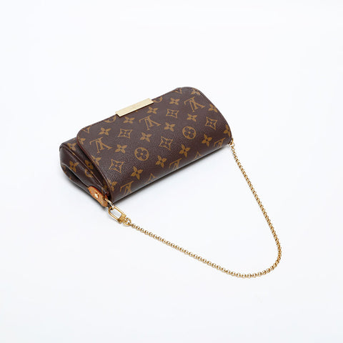 LOUIS VUITTON 2014 Monogram Favorite PM Shoulder Bag Brown WS20391
