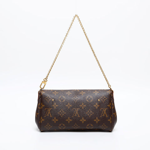 LOUIS VUITTON 2014 Monogram Favorite PM Shoulder Bag Brown WS20391