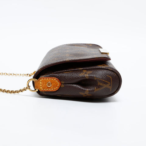 LOUIS VUITTON 2014 Monogram Favorite PM Shoulder Bag Brown WS20391