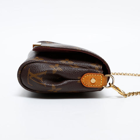 LOUIS VUITTON 2014 Monogram Favorite PM Shoulder Bag Brown WS20391