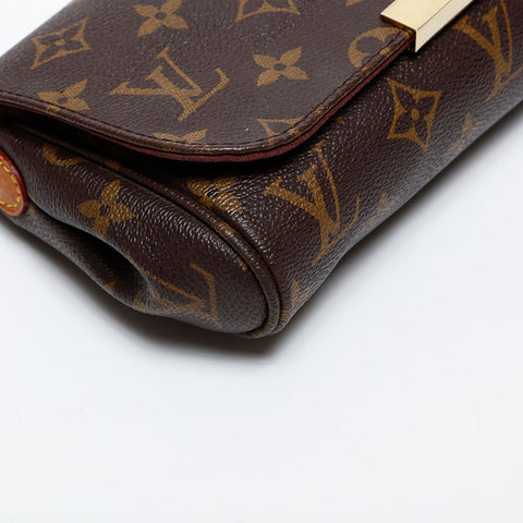 LOUIS VUITTON 2014 Monogram Favorite PM Shoulder Bag Brown WS20391