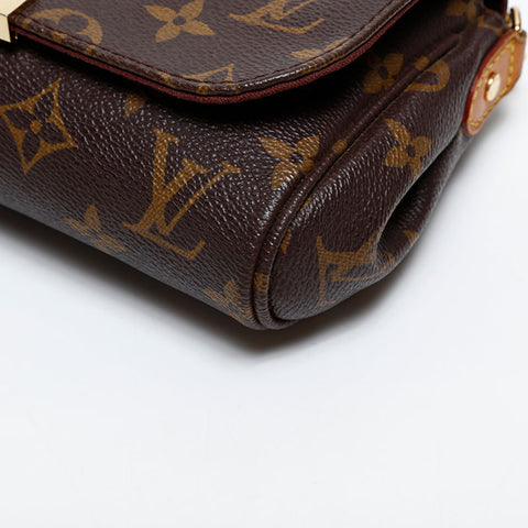 LOUIS VUITTON 2014 Monogram Favorite PM Shoulder Bag Brown WS20391