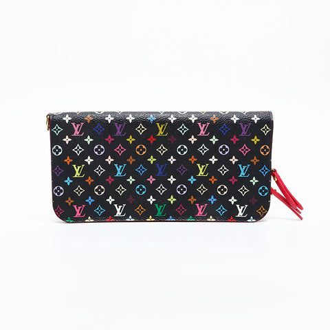 LOUIS VUITTON 2011 Monogram Multicolor Portefeuille Ansolite Purse Black multicolor WS20392