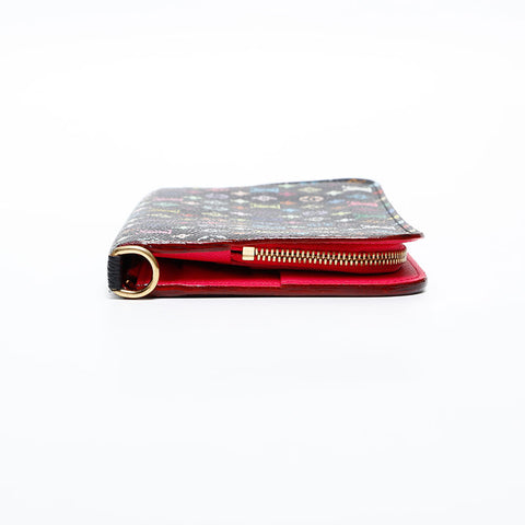 LOUIS VUITTON 2011 Monogram Multicolor Portefeuille Ansolite Purse Black multicolor WS20392