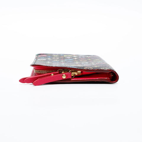 LOUIS VUITTON 2011 Monogram Multicolor Portefeuille Ansolite Purse Black multicolor WS20392