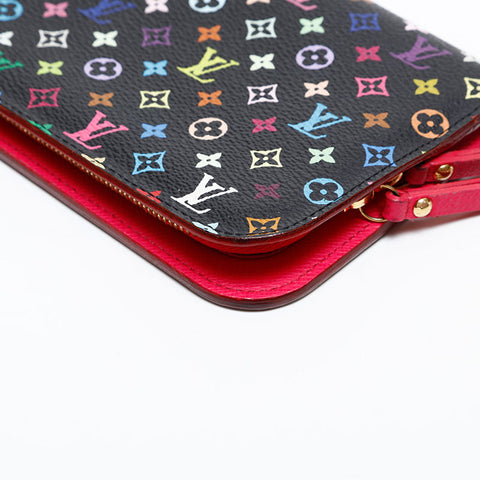 LOUIS VUITTON 2011 Monogram Multicolor Portefeuille Ansolite Purse Black multicolor WS20392