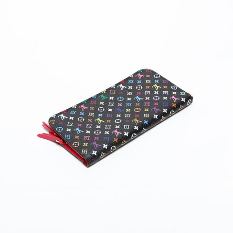 LOUIS VUITTON 2011 Monogram Multicolor Portefeuille Ansolite Purse Black multicolor WS20392