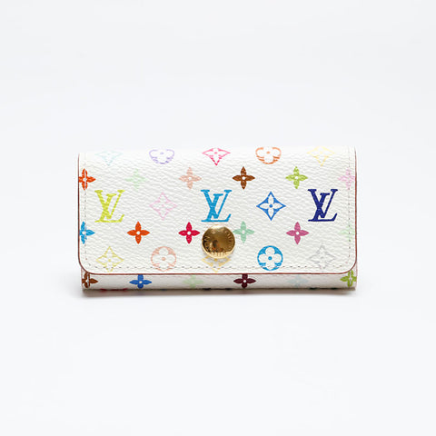 LOUIS VUITTON 2011 Monogram Multicolor Multicles4 Key holder  White multicolor WS20394