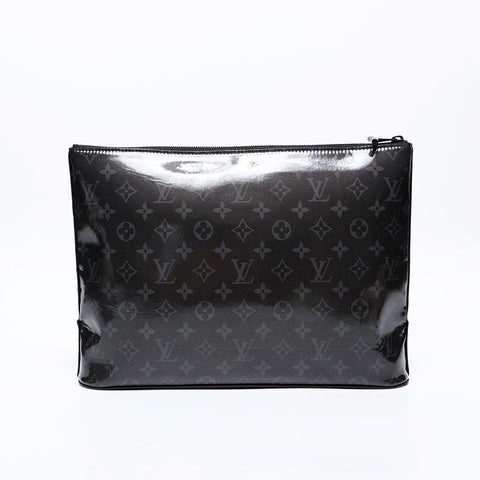 LOUIS VUITTON 2018 Monogram Eclipse Glaze Pochette Cosmos Clutch bag black WS20395