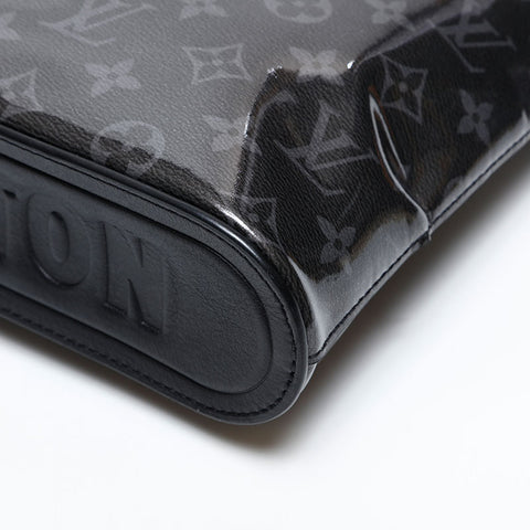 LOUIS VUITTON 2018 Monogram Eclipse Glaze Pochette Cosmos Clutch bag black WS20395