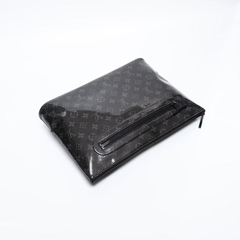 LOUIS VUITTON 2018 Monogram Eclipse Glaze Pochette Cosmos Clutch bag black WS20395