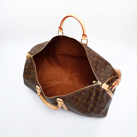 LOUIS VUITTON 2012 Monogram Keepall Bandouliere 55 Boston bag Brown WS20398
