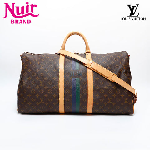 LOUIS VUITTON 2012 Monogram Keepall Bandouliere 55 Boston bag Brown WS20398