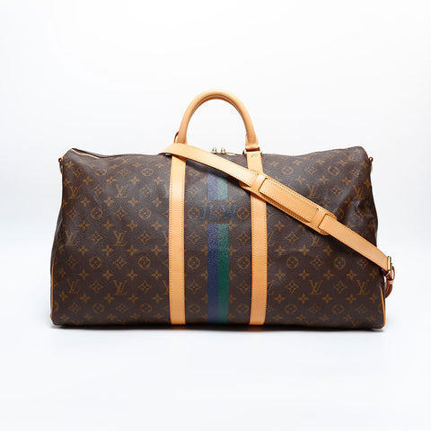 LOUIS VUITTON 2012 Monogram Keepall Bandouliere 55 Boston bag Brown WS20398