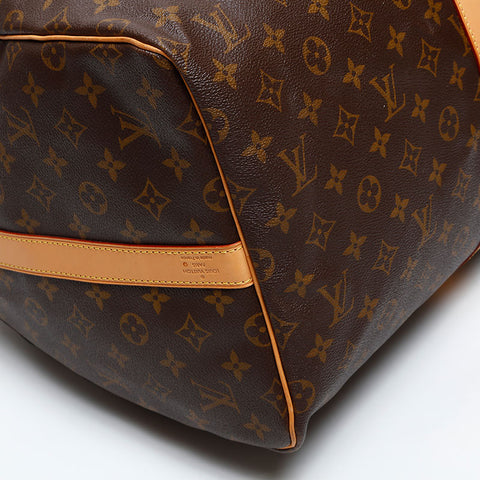 LOUIS VUITTON 2012 Monogram Keepall Bandouliere 55 Boston bag Brown WS20398