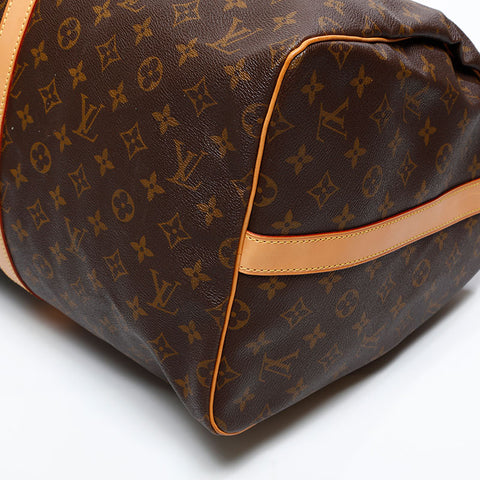 LOUIS VUITTON 2012 Monogram Keepall Bandouliere 55 Boston bag Brown WS20398