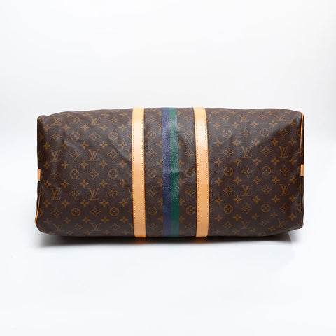 LOUIS VUITTON 2012 Monogram Keepall Bandouliere 55 Boston bag Brown WS20398