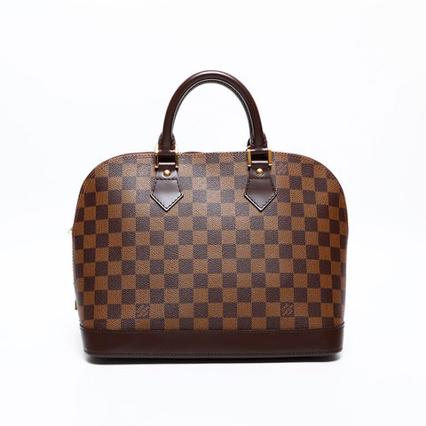 LOUIS VUITTON 2005 Damier Alma PM Handbag Brown WS20400