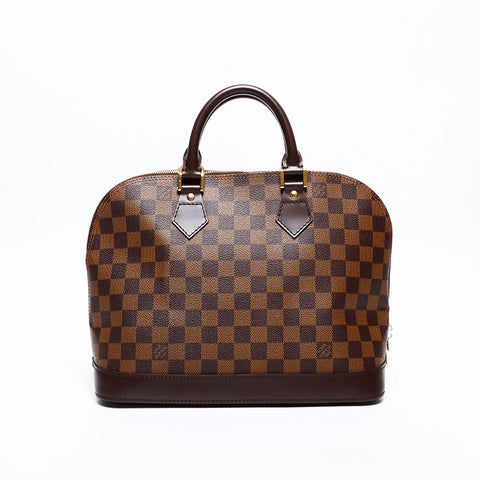 LOUIS VUITTON 2005 Damier Alma PM Handbag Brown WS20400