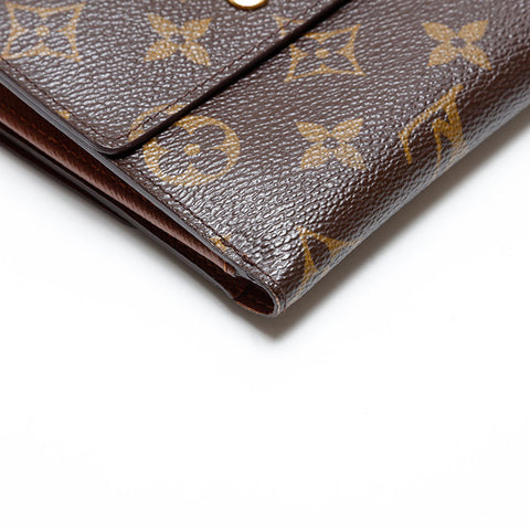LOUIS VUITTON 2006 Monogram Portefeuille Elise Bifold Wallet Brown WS20403