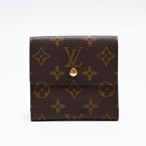 LOUIS VUITTON 2003 Monogram Portefeuille Elise Bifold Wallet Brown WS20404