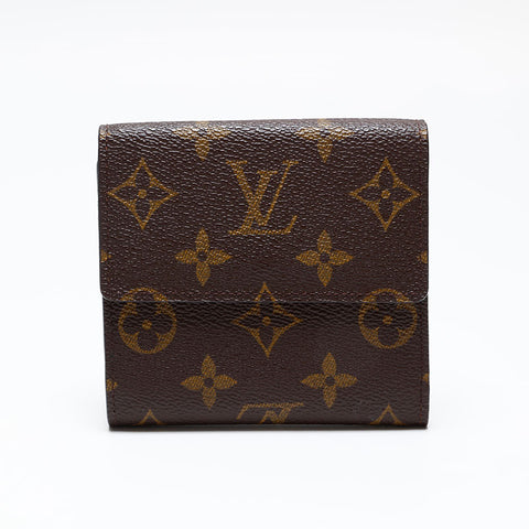 LOUIS VUITTON 2003 Monogram Portefeuille Elise Bifold Wallet Brown WS20404