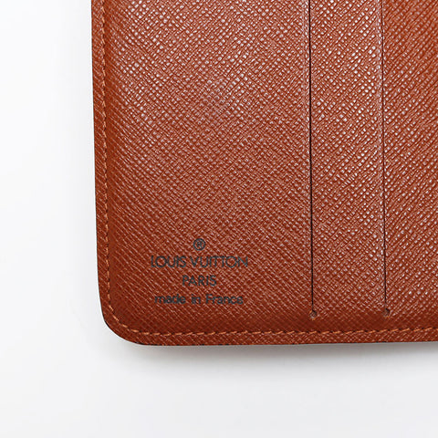LOUIS VUITTON 2003 Monogram Compact Zip Bifold Wallet Brown WS20405