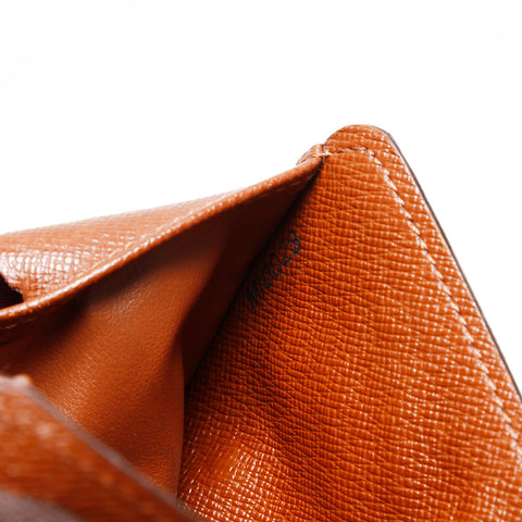 LOUIS VUITTON 2003 Monogram Compact Zip Bifold Wallet Brown WS20405