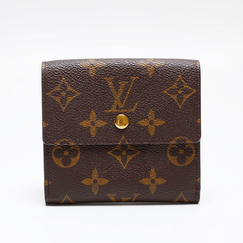 LOUIS VUITTON 2003 Monogram Portefeuille Elise Bifold Wallet Brown WS20407