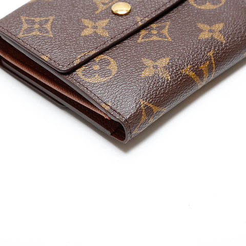 LOUIS VUITTON 2003 Monogram Portefeuille Elise Bifold Wallet Brown WS20407