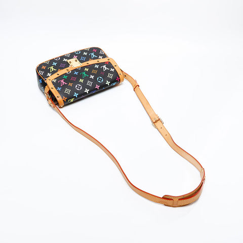 LOUIS VUITTON Monogram Multicolor Sologne by Takashi Murakami Shoulder Bag Black multicolor WS20408