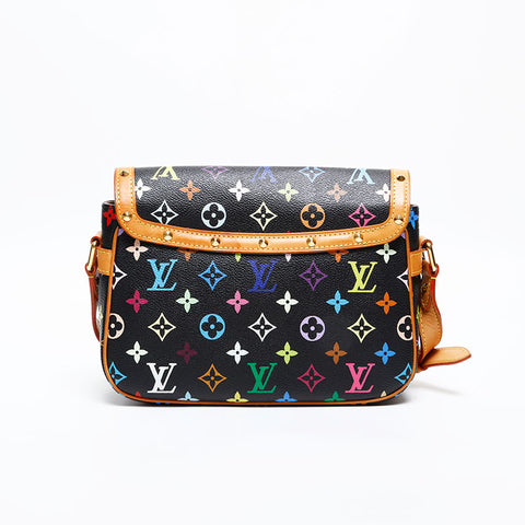 LOUIS VUITTON Monogram Multicolor Sologne by Takashi Murakami Shoulder Bag Black multicolor WS20408