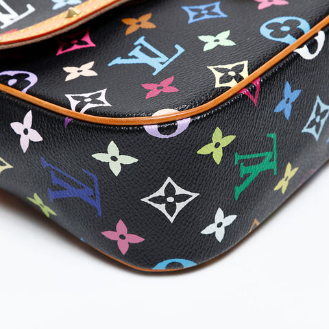LOUIS VUITTON Monogram Multicolor Sologne by Takashi Murakami Shoulder Bag Black multicolor WS20408