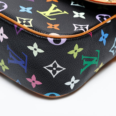LOUIS VUITTON Monogram Multicolor Sologne by Takashi Murakami Shoulder Bag Black multicolor WS20408