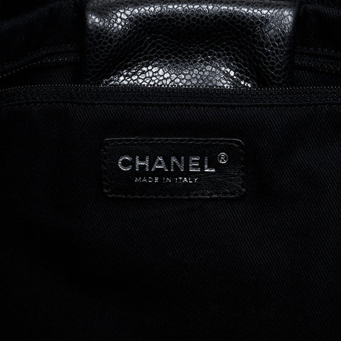 CHANEL No. 12 2008-2009 Deca COCO Mark Timeless Tote Bag black WS20409