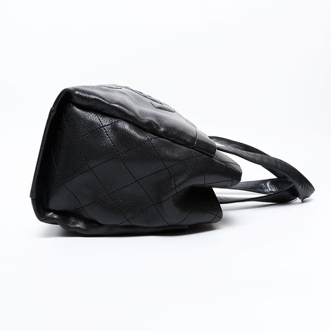 CHANEL No. 12 2008-2009 Deca COCO Mark Timeless Tote Bag black WS20409
