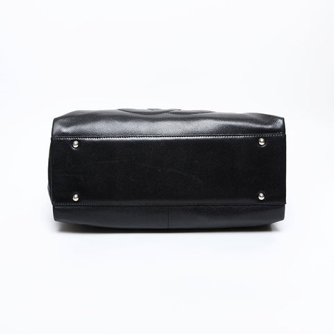 CHANEL No. 12 2008-2009 Deca COCO Mark Timeless Tote Bag black WS20409