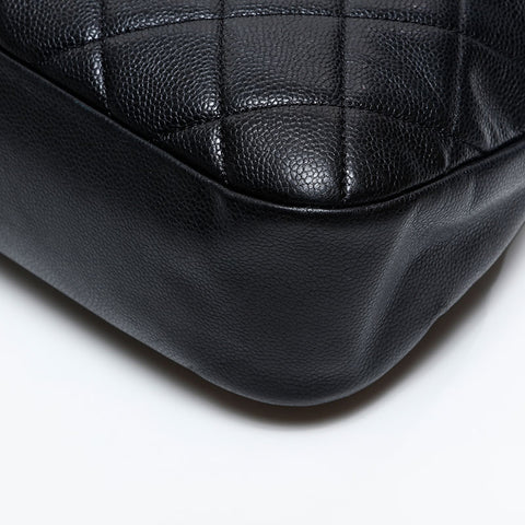 CHANEL 17th series 2012-2013 Timeless Caviar Deca COCO Mark Shoulder Bag black WS20410