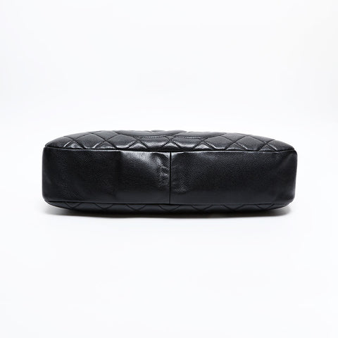 CHANEL 17th series 2012-2013 Timeless Caviar Deca COCO Mark Shoulder Bag black WS20410