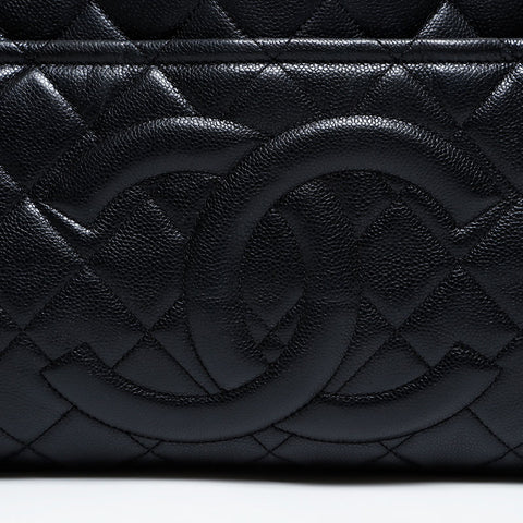 CHANEL 17th series 2012-2013 Timeless Caviar Deca COCO Mark Shoulder Bag black WS20410