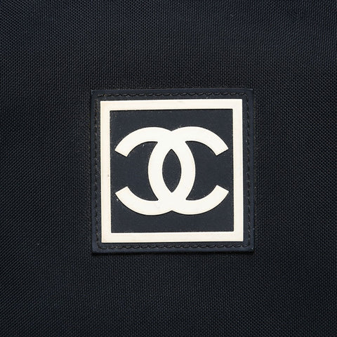 Chanel No.8 2003-2004运动系列可可标记肩袋黑色WS20412