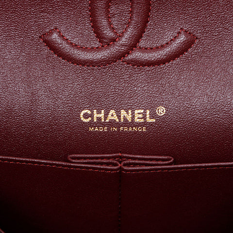 CHANEL 25th series 9.8"Matelasse Lambskin Double Flap 2018 Shoulder Bag black WS20414